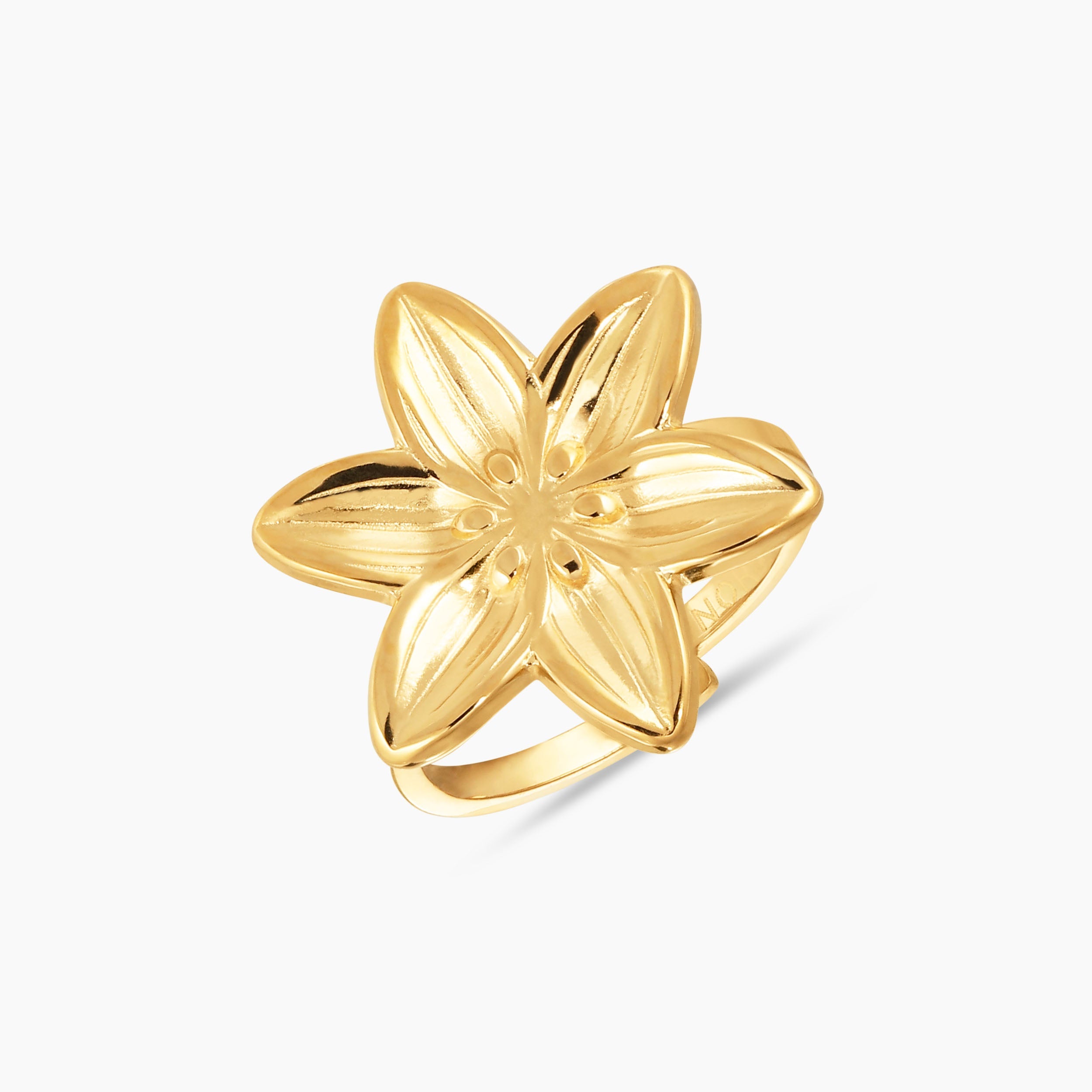 STOR LILY JUSTERBAR RING GULD