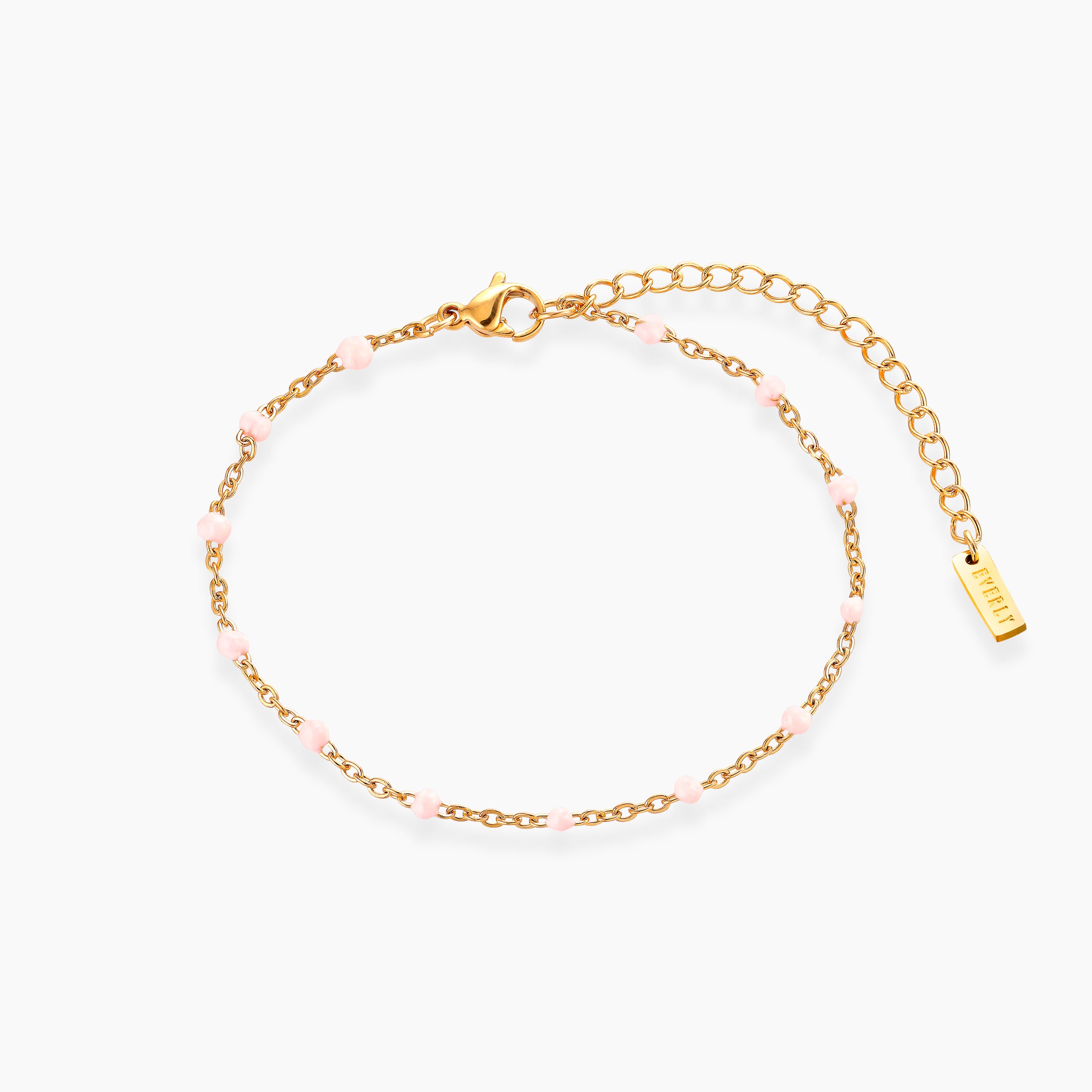 COLORE ARMBAND MED ROSA EMALJER