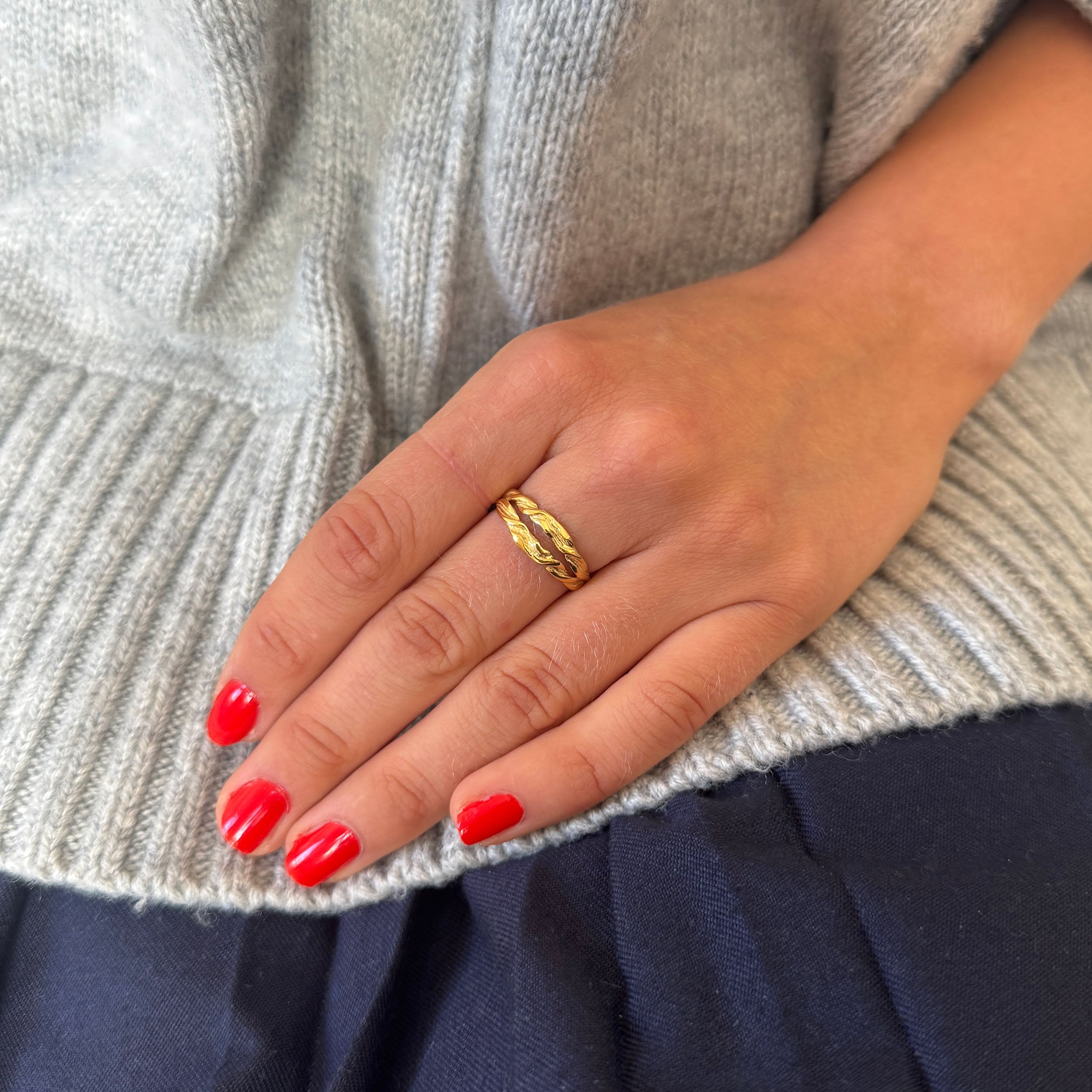 TWIST JUSTERBAR TWIN RING