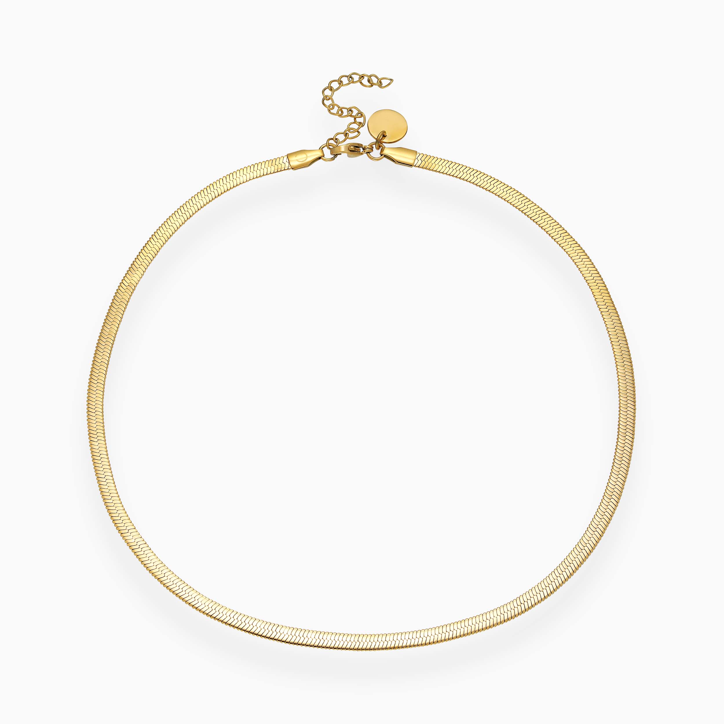 SNAKE HALSBAND GULD 4MM