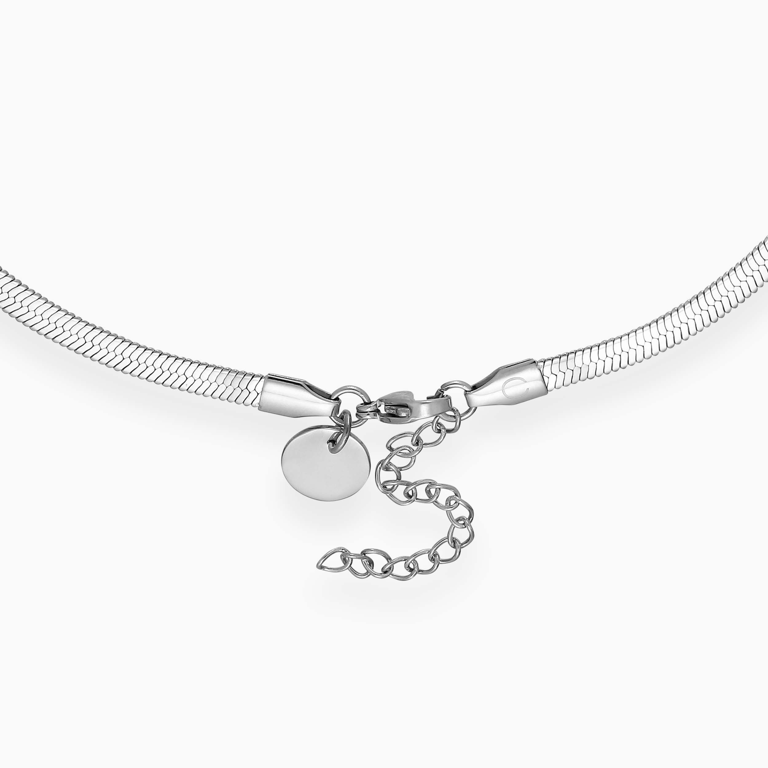 SNAKE HALSBAND SILVER 4MM