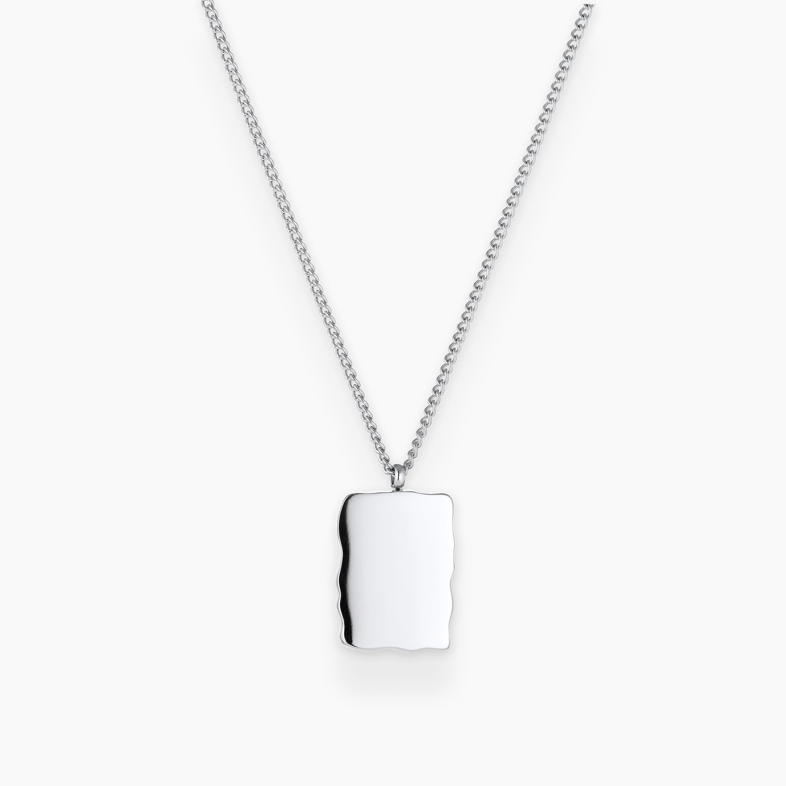 WAVY HALSBAND STOR SILVER