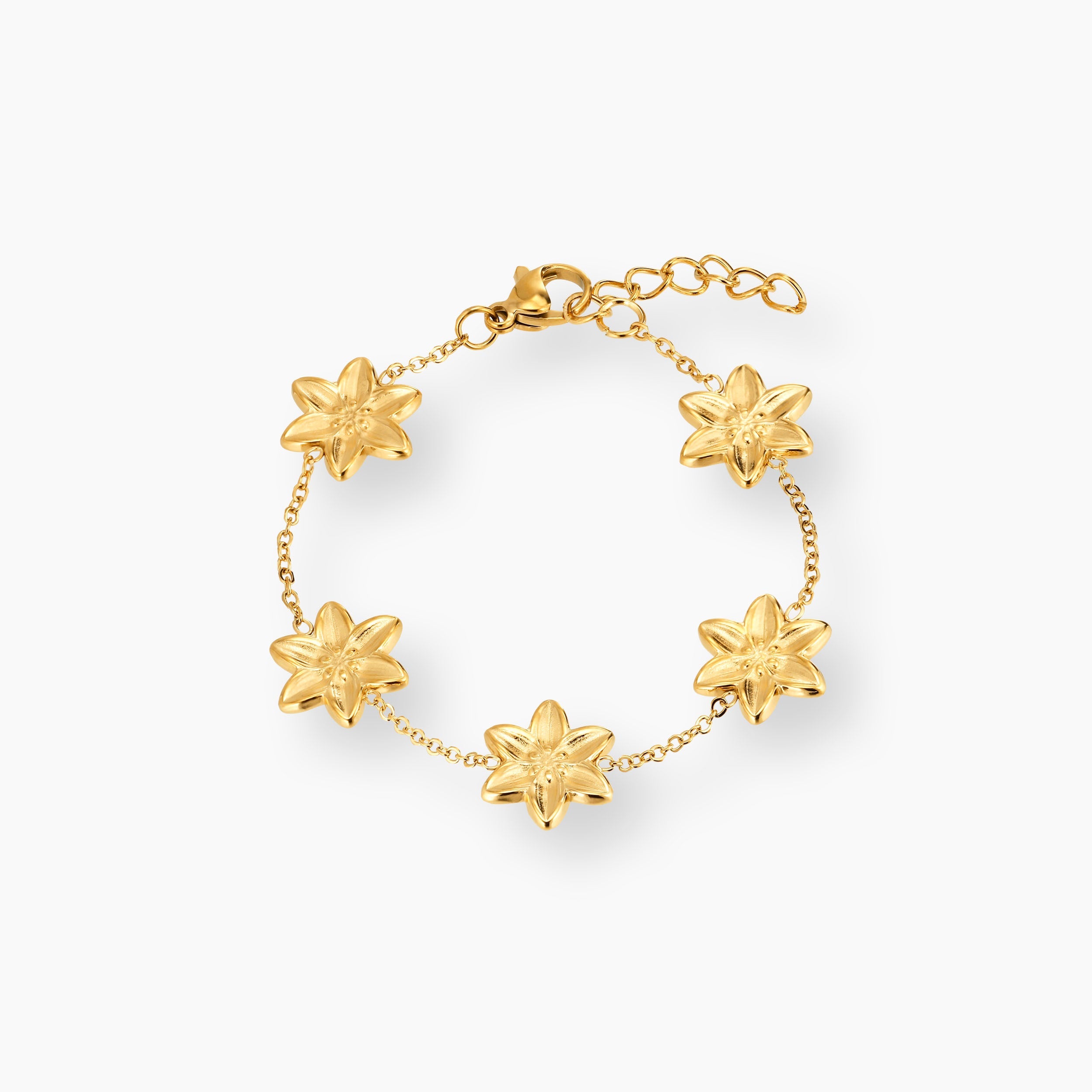LILY ARMBAND GULD (5 BLOMMOR)