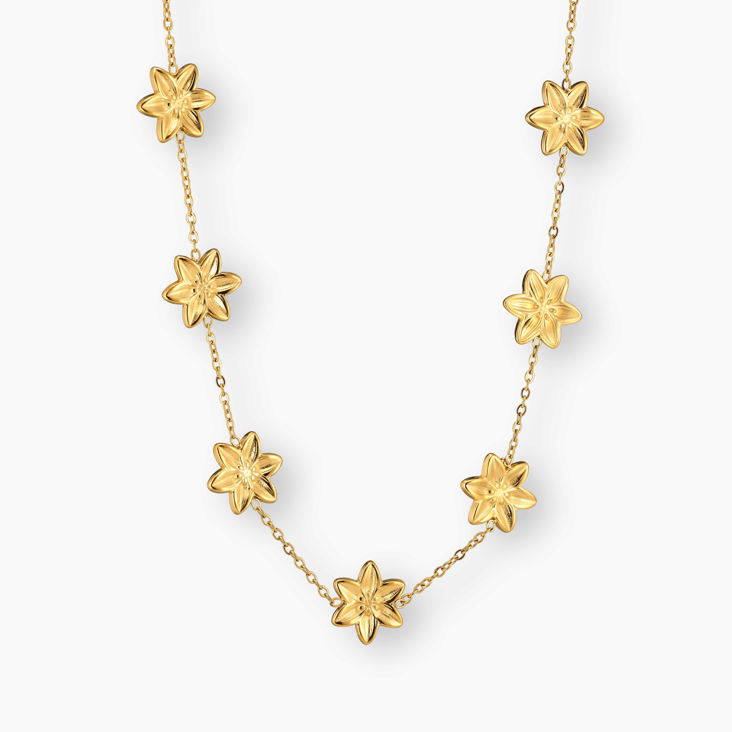LILY HALSBAND GULD (7 BLOMMOR)