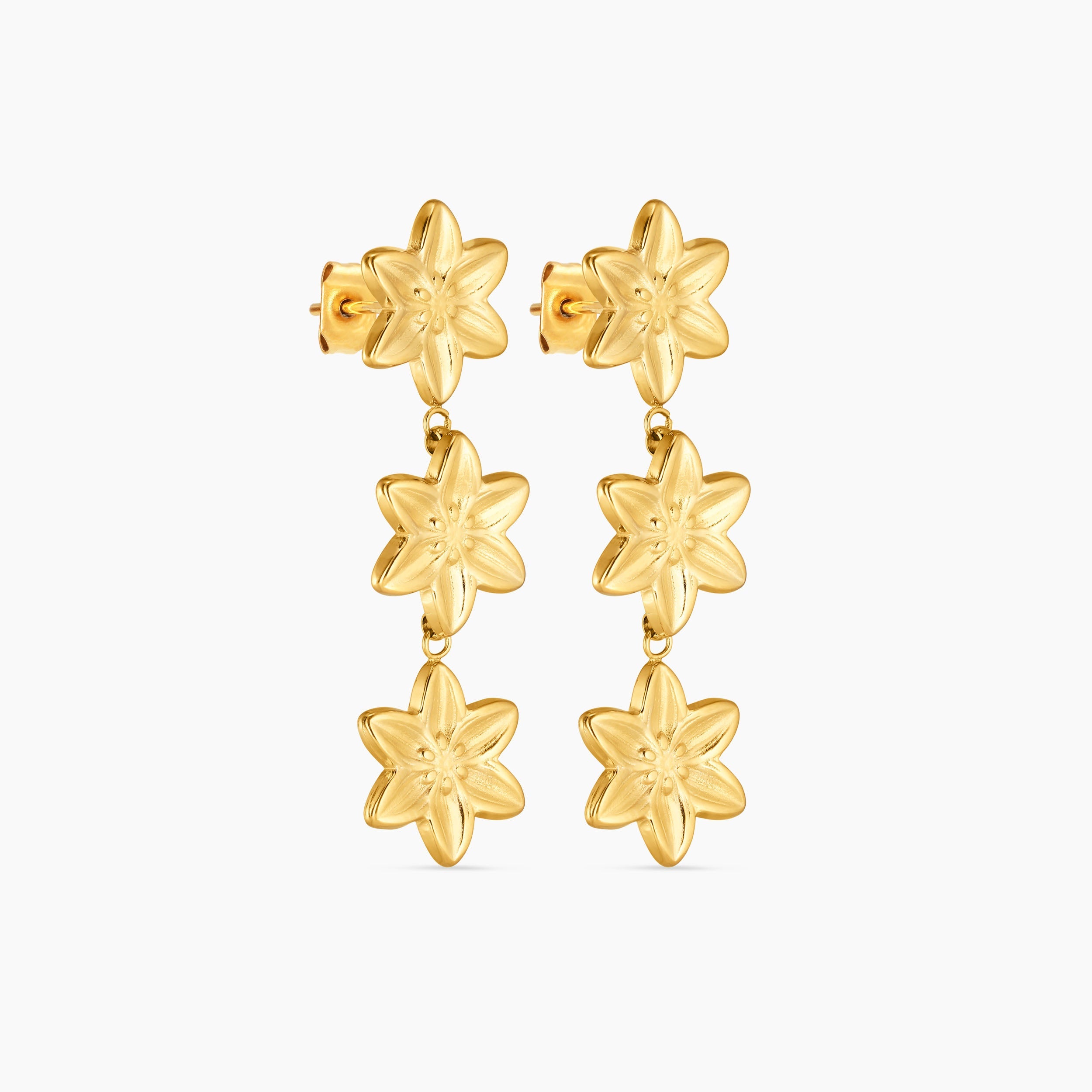 LILY ÖRHÄNGEN GULD (3 BLOMMOR)