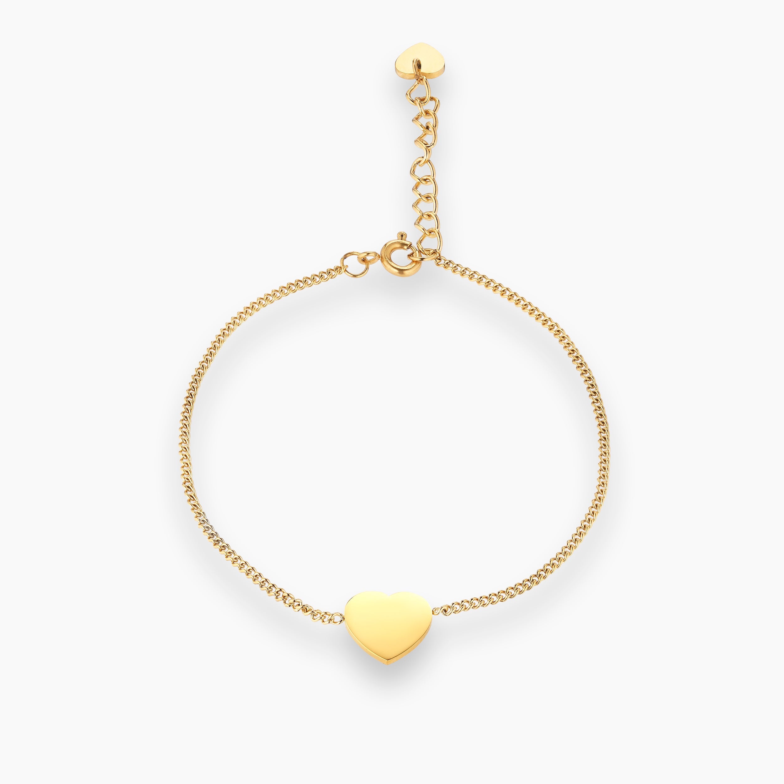 HJÄRTA HAMMERED ARMBAND GULD