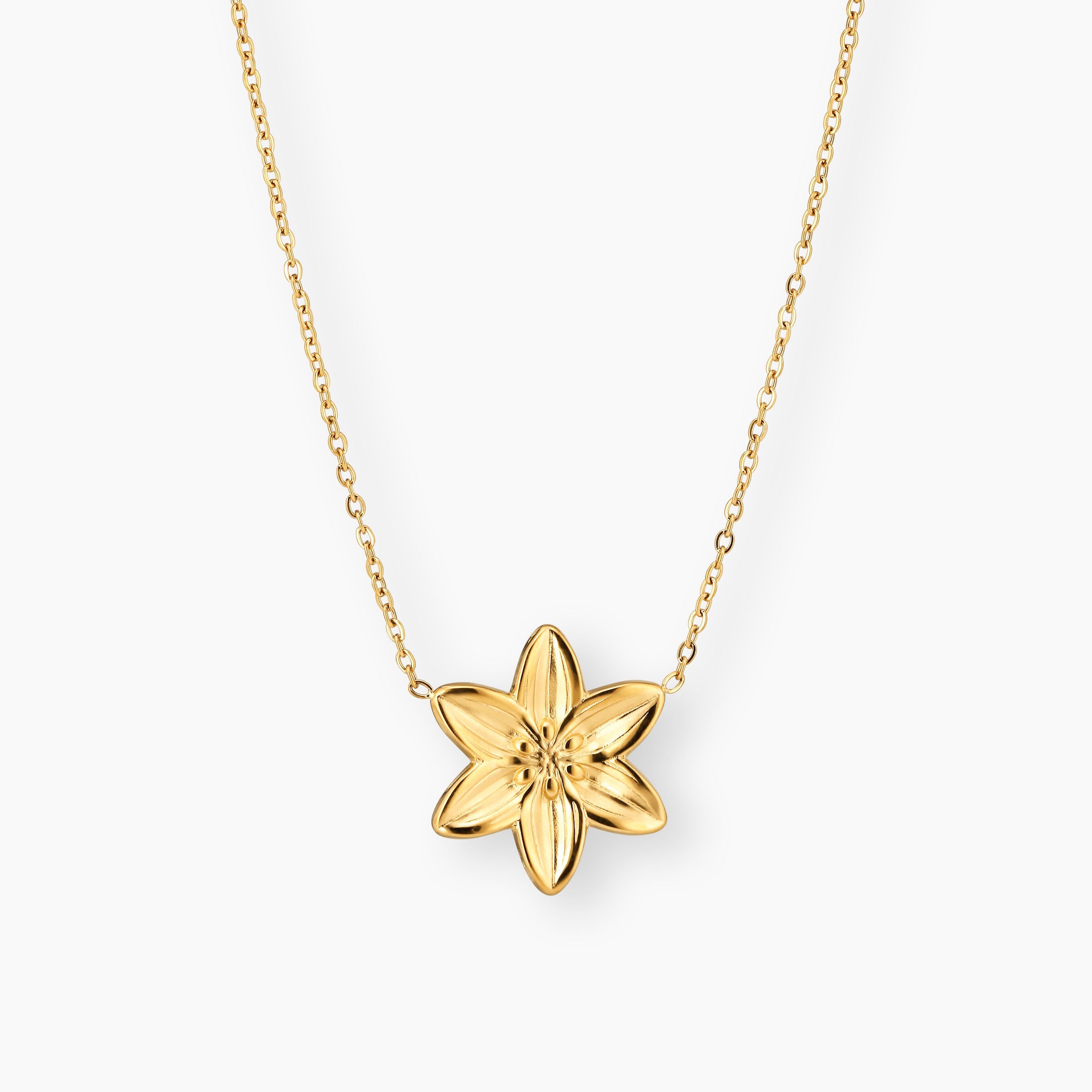 STORT LILY HALSBAND GULD