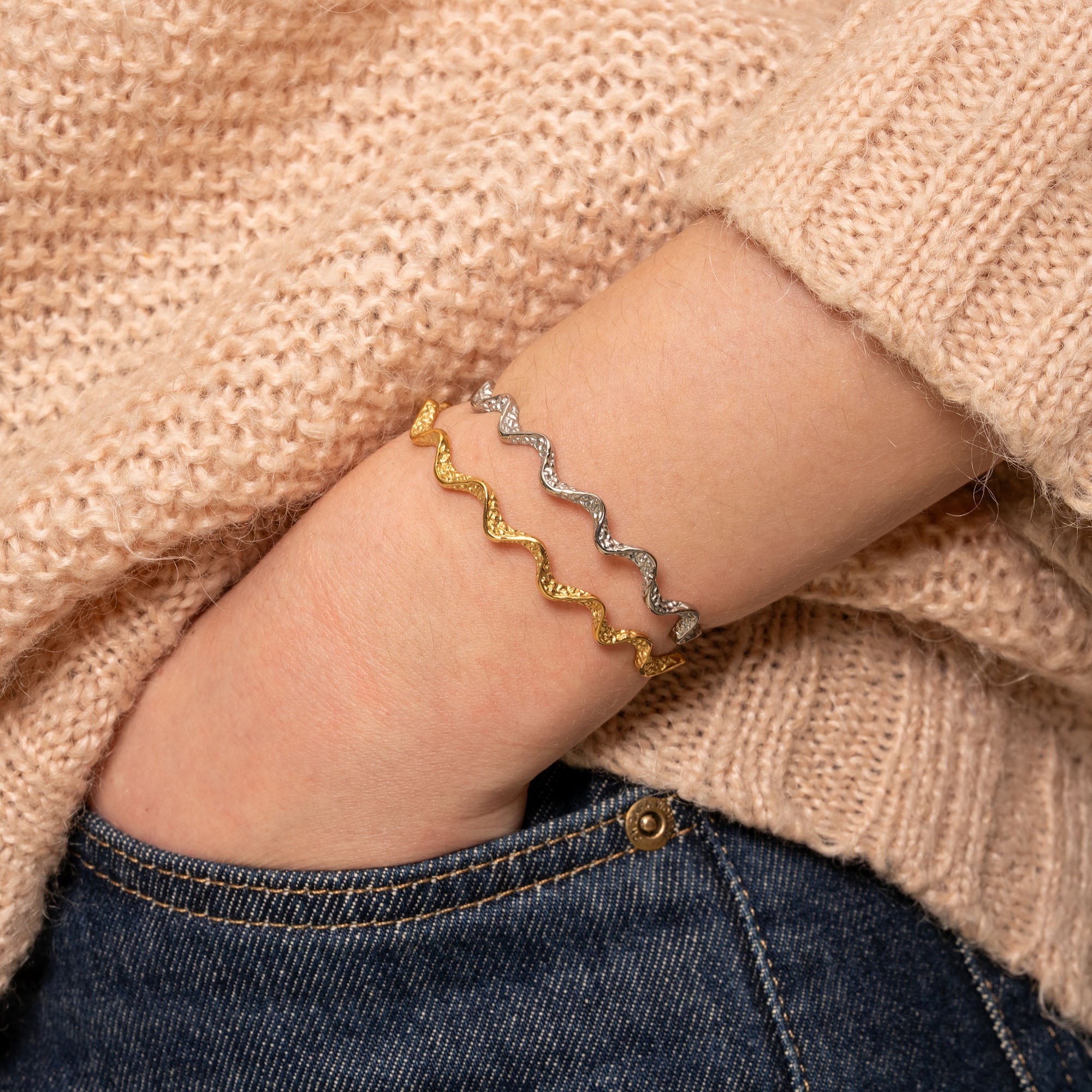 WAVES MOON SLIM JUSTERBAR ARMBAND