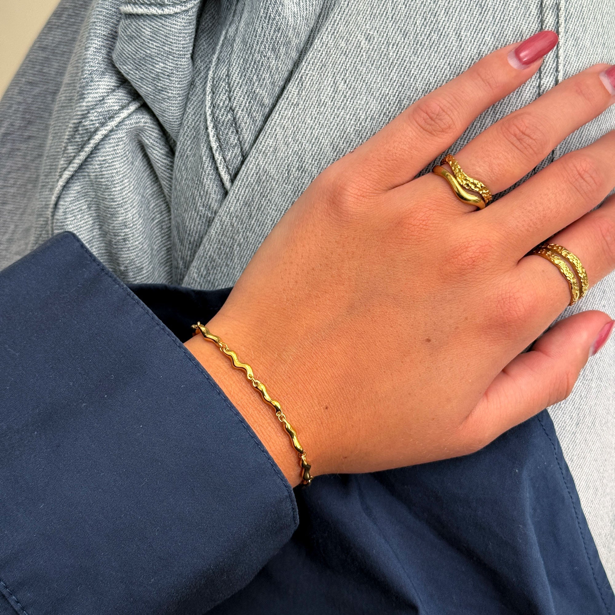 RIPPLE ARMBAND GULD