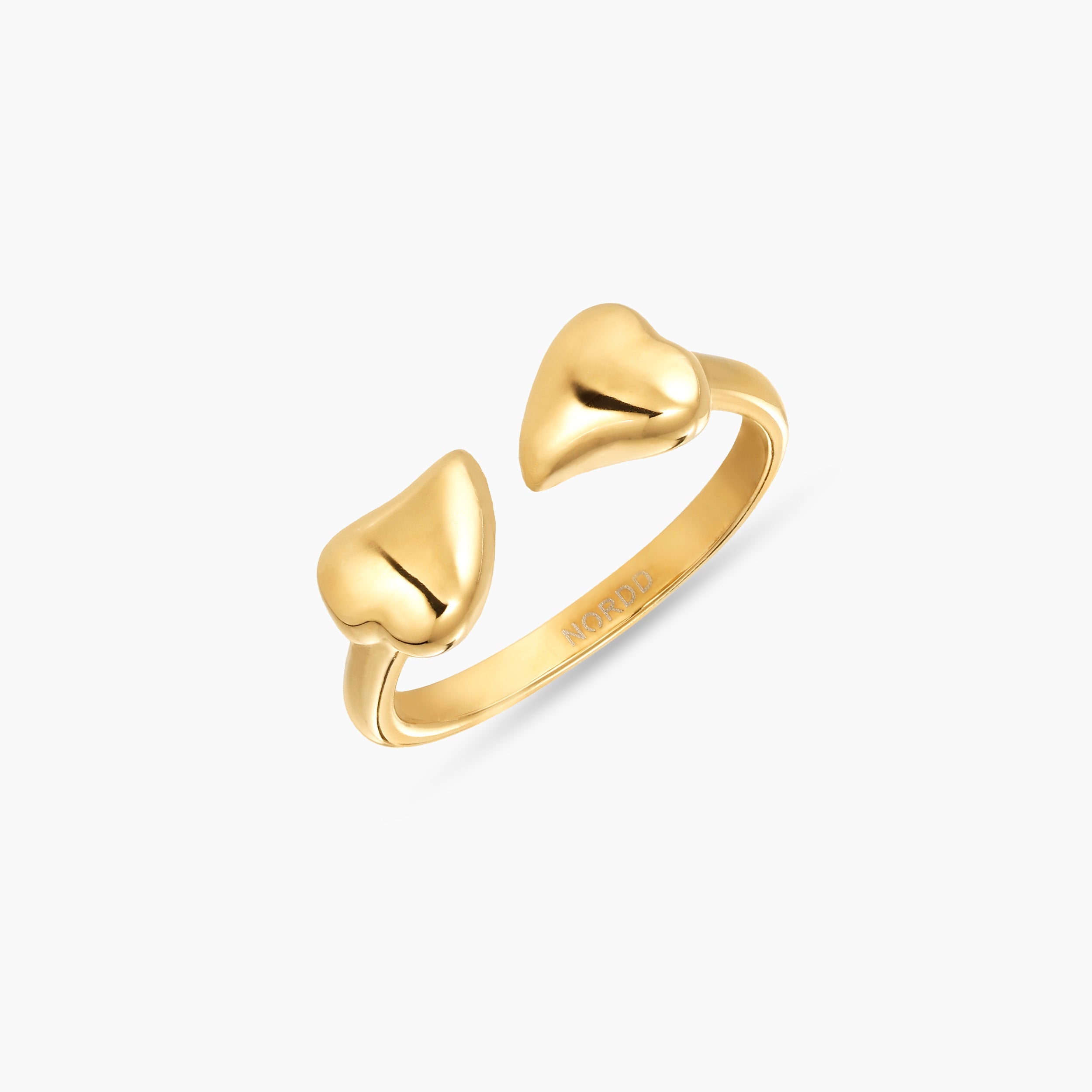 TWIN HEARTS JUSTERBAR RING