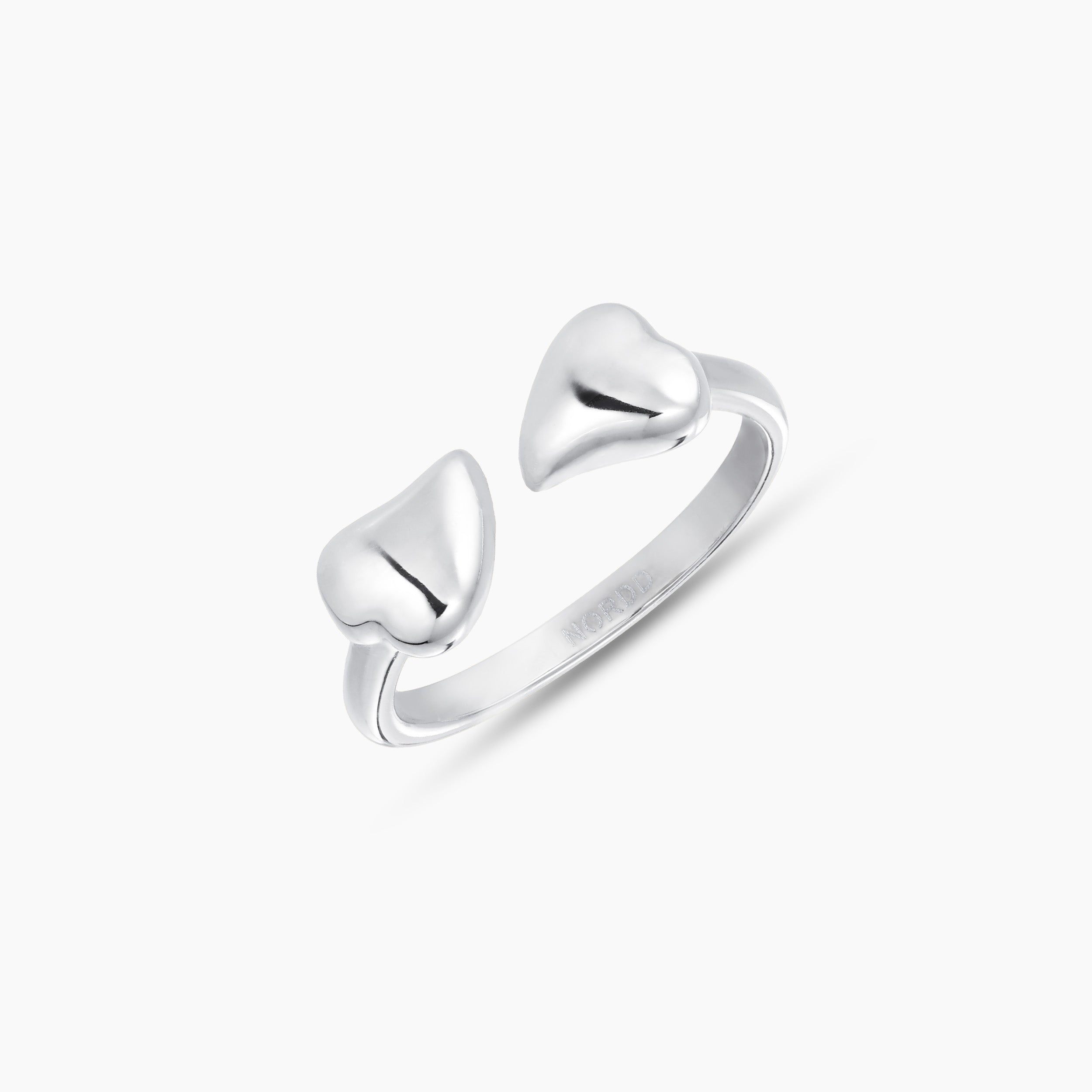 TWIN HEARTS JUSTERBAR RING