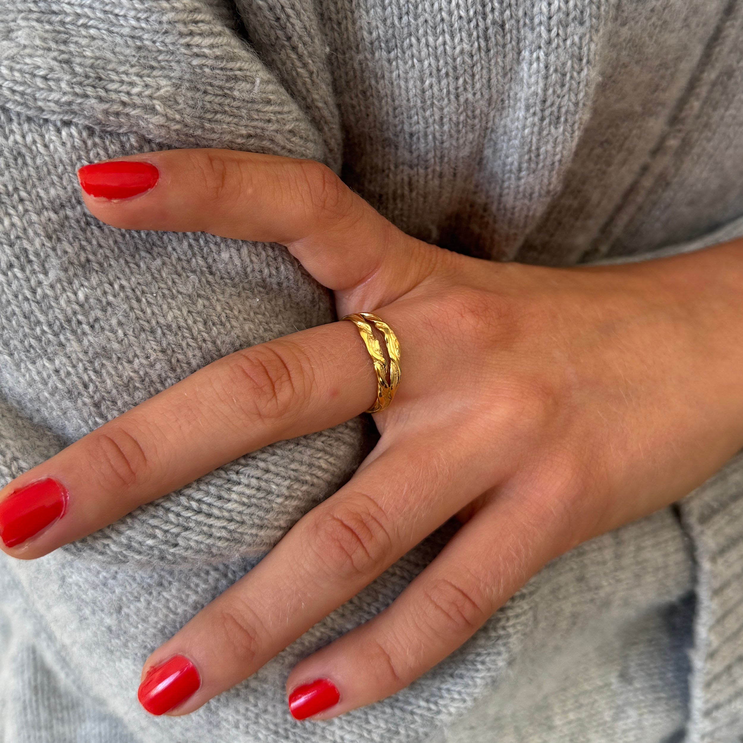 TWIST JUSTERBAR TWIN RING