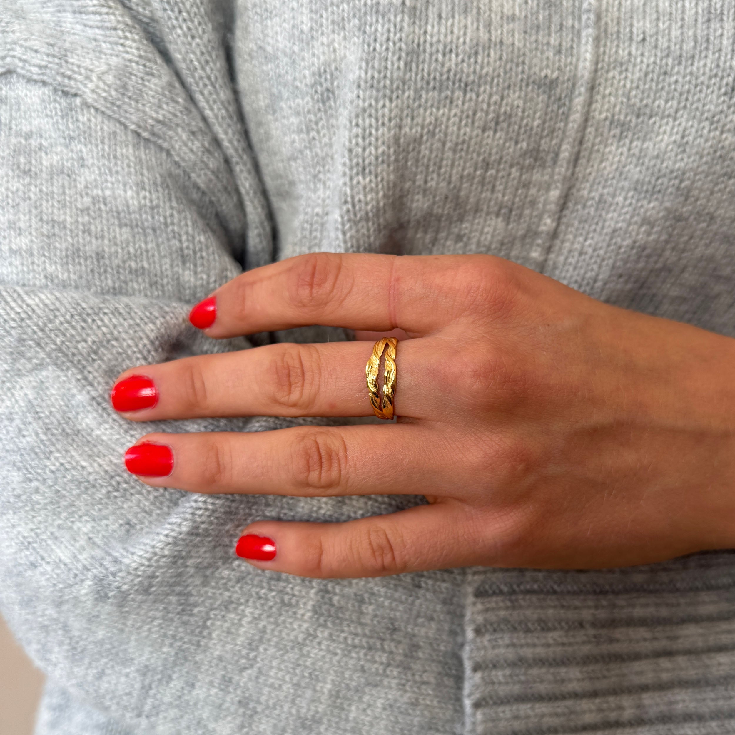 TWIST JUSTERBAR TWIN RING