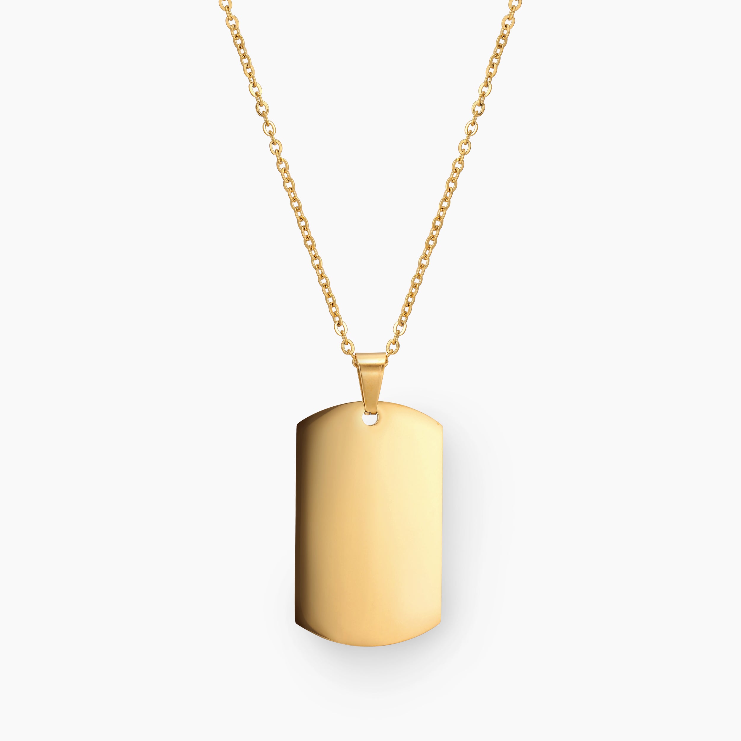 LONDON TAG HAMMERED GULD