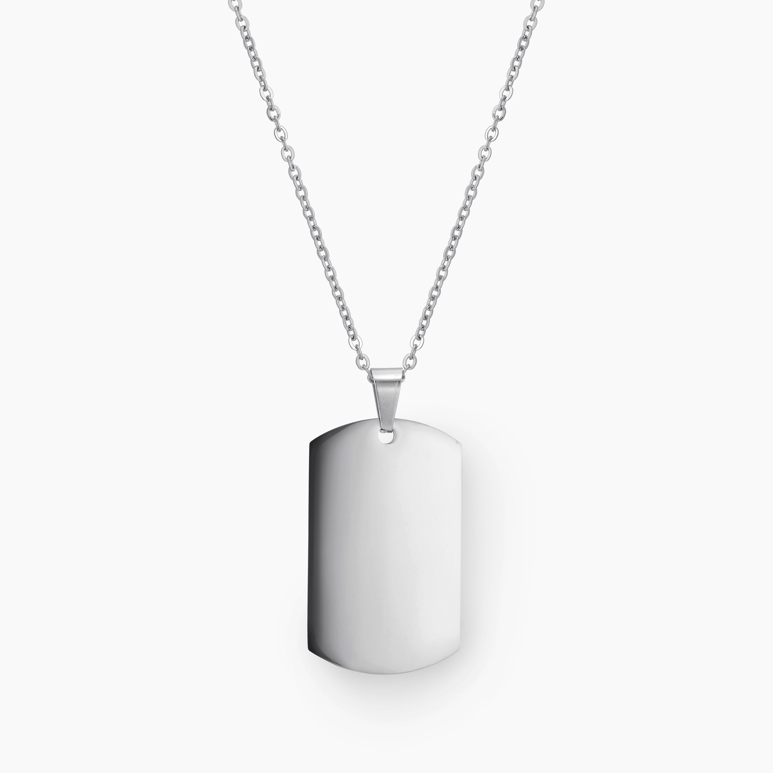 LONDON TAG HAMMERED SILVER